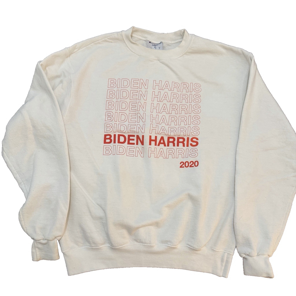 Biden Harris Sweatshirt 2020 Kamala graphic print white election Joe Democrat M